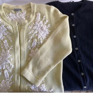 Ann Taylor lot of 2. 100% Cashmere and Cotton blend cardigan’s